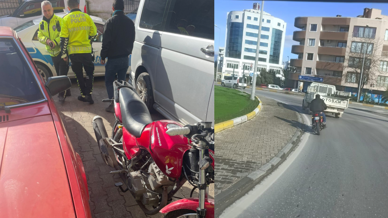 Seyir Halindeki Motosikletten Şüphelenen Motorize Polis, Sahte Plakayı Ortaya Çıkardı Muğla'nın Milas ilçesinde, motosikletli trafik polisinin dikkati…
