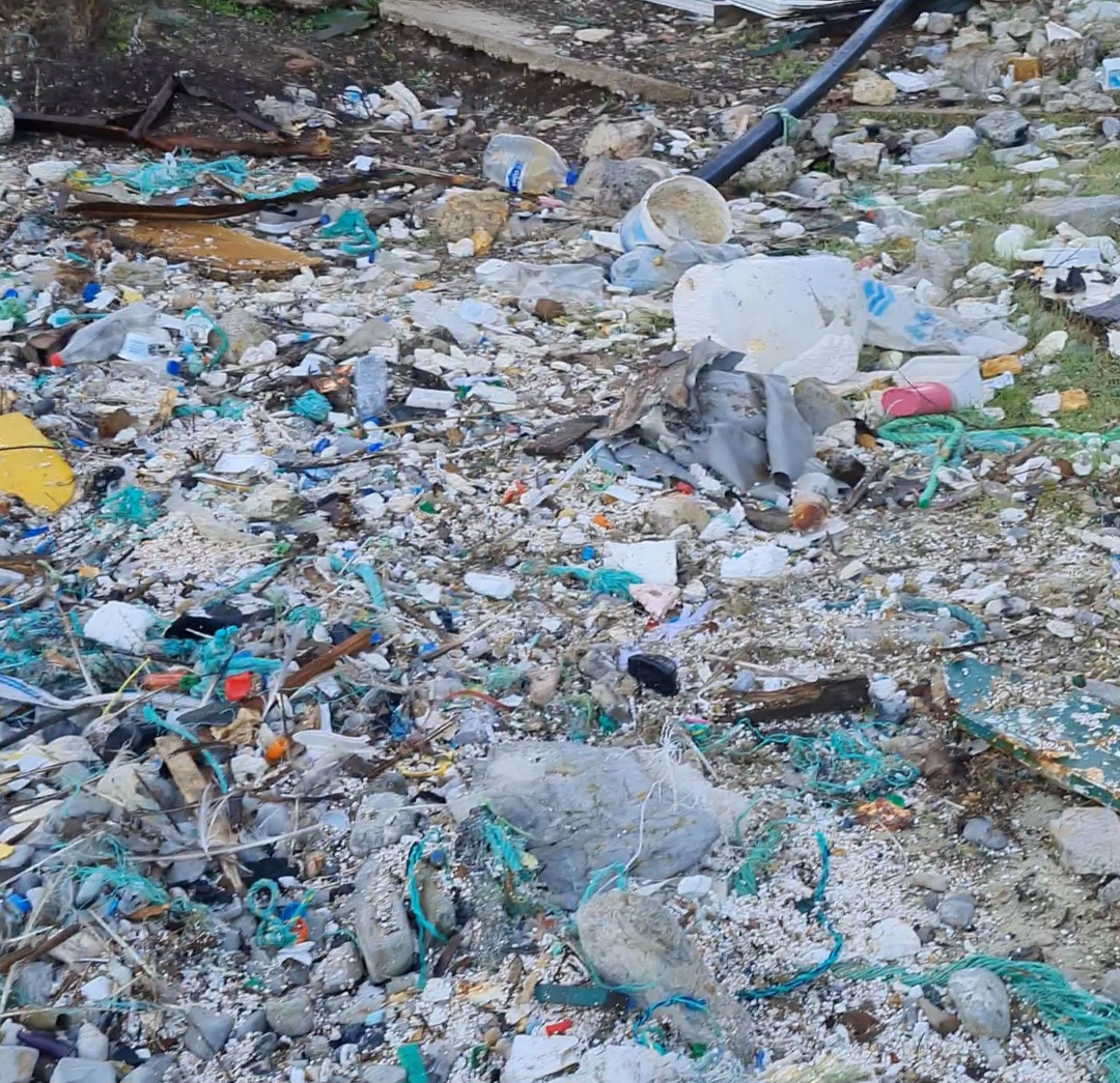 Muğla’nın Milas ilçesine bağlı Salihadasi koyları, denize atılan çöplerin kıyılara