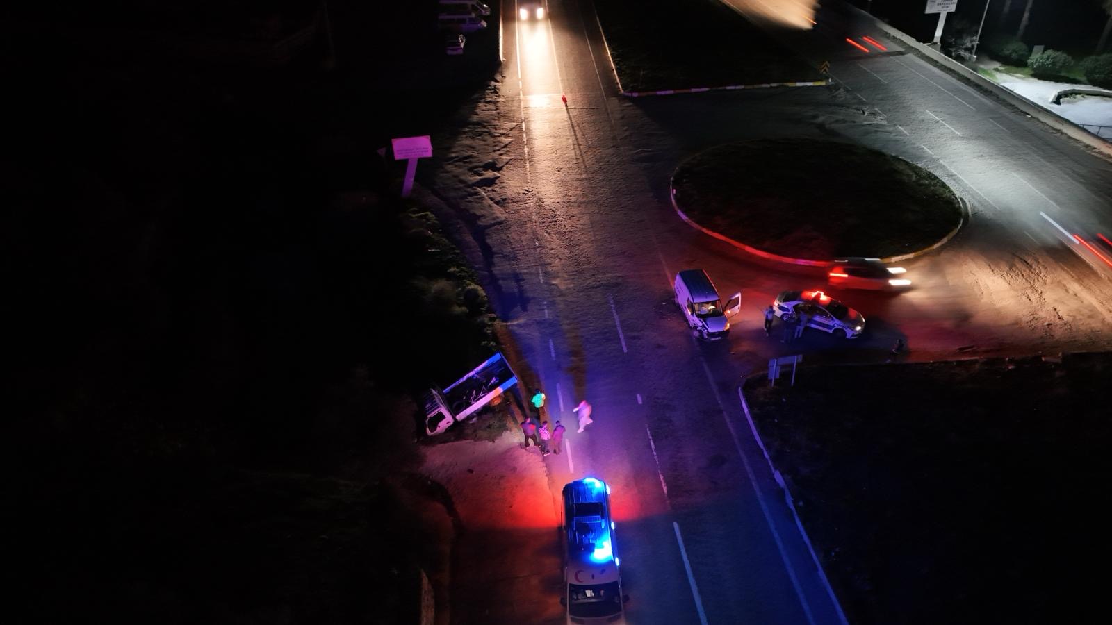 Muğla'nın Milas ilçesinde, Yatağan Bulvarı üzerinde meydana gelen trafik kazasında