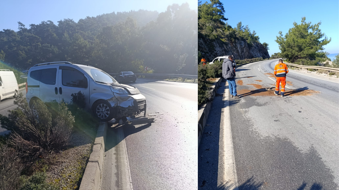Muğla Milas-Bodrum karayolunda, buzlanma sebebiyle meydana gelen trafik kazasında iki