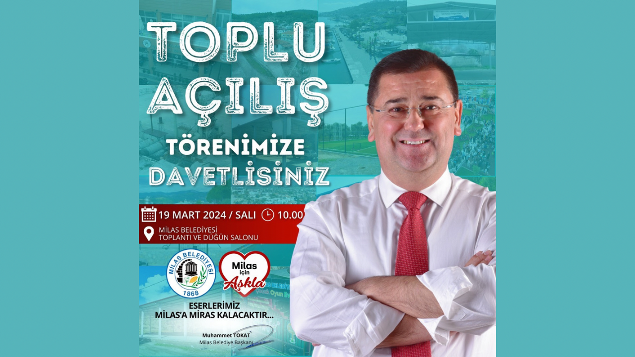 Milas&nbsp;Belediyesi tarafından vatandaşların hizmetine sunulan çalışmaların&nbsp;toplu açılış töreni gerçekleştirilecek.&nbsp;19 Mart
