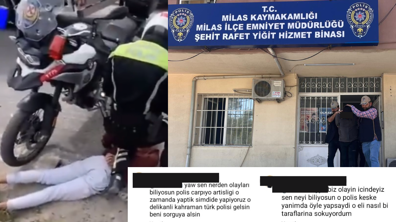 Muğla’nın Milas ilçesinde görevli polis memuruna mukavemet gösteren bir kişi