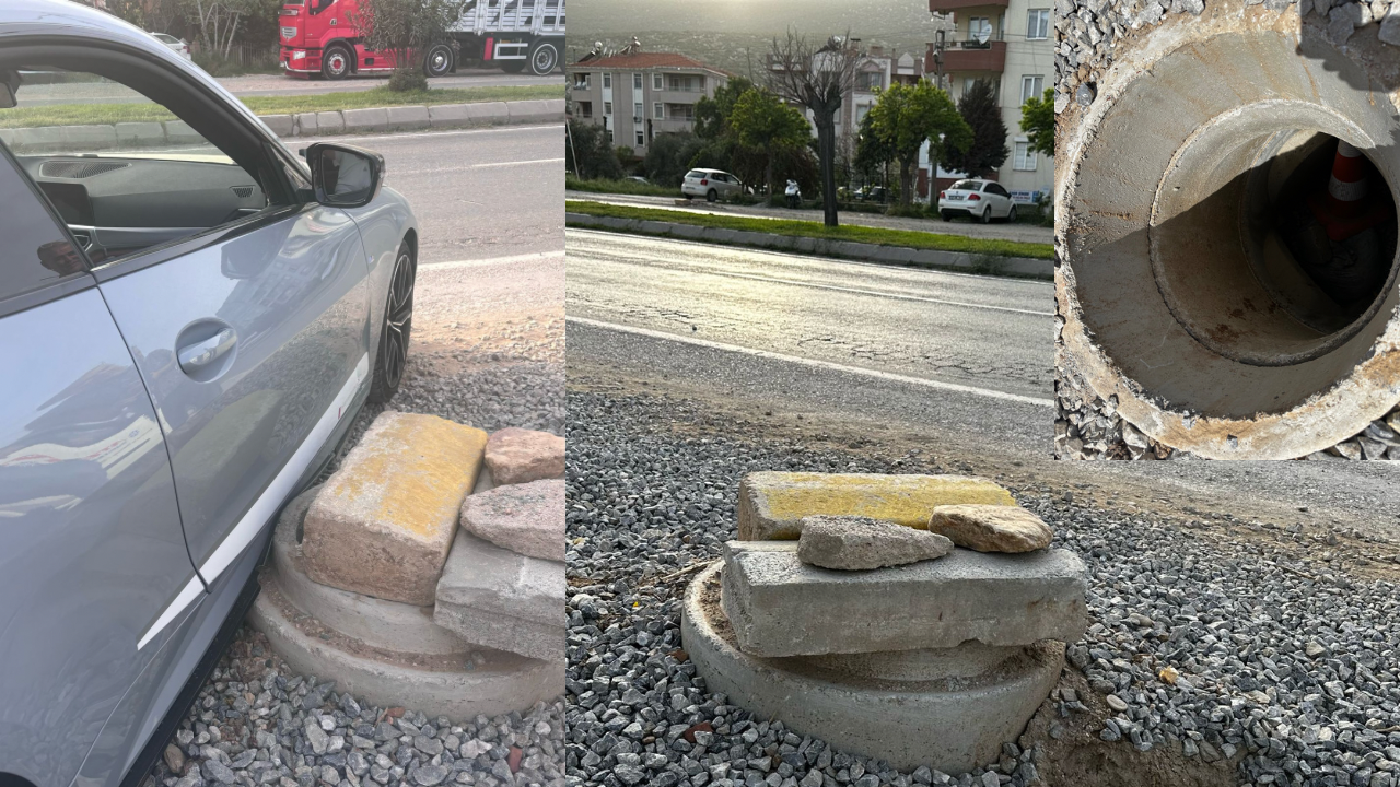 Karayolundaki Altyapı Büzleri Tehlike Yaratıyor Milas’ta karayolunun şehir içinden geçen kısmında bir süre önce başlayan