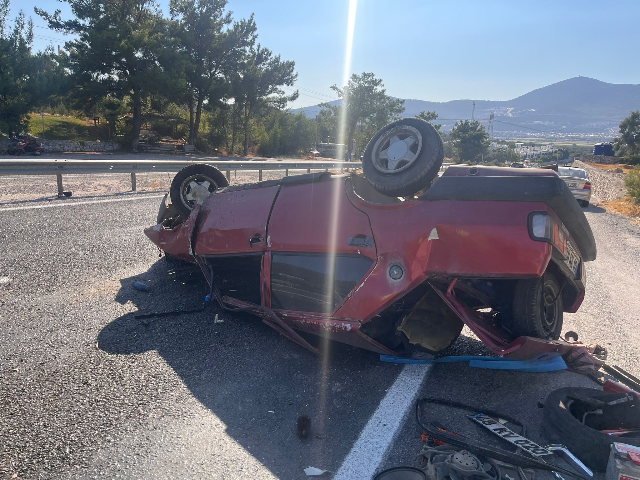 Muğla’nın Milas ilçesinde meydana gelen trafik kazasında, Yatağan istikametinden Milas