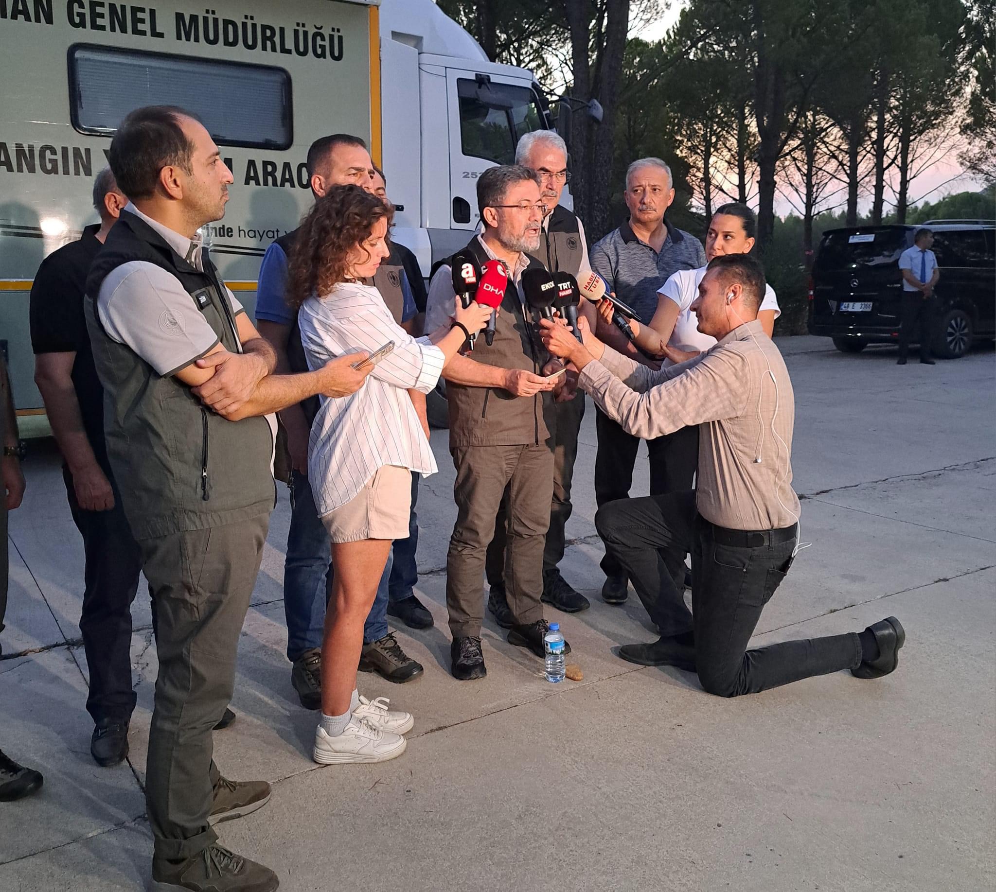 Muğla’nın farklı bölgelerinde çıkan orman yangınlarıyla ilgili Tarım ve Orman