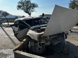 Muğla’nın Milas ilçesinde Bodrum Bulvarı üzerinde meydana gelen trafik kazasında