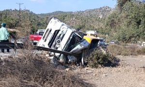 Muğla’nın Milas ilçesi Kargıcak Kavşağı mevkiinde meydana gelen kazada, 48