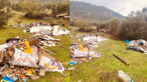 Muğla’nın Milas ilçesine bağlı Karakuyu Mahallesi’nde doğa yürüyüşüne çıkan bir