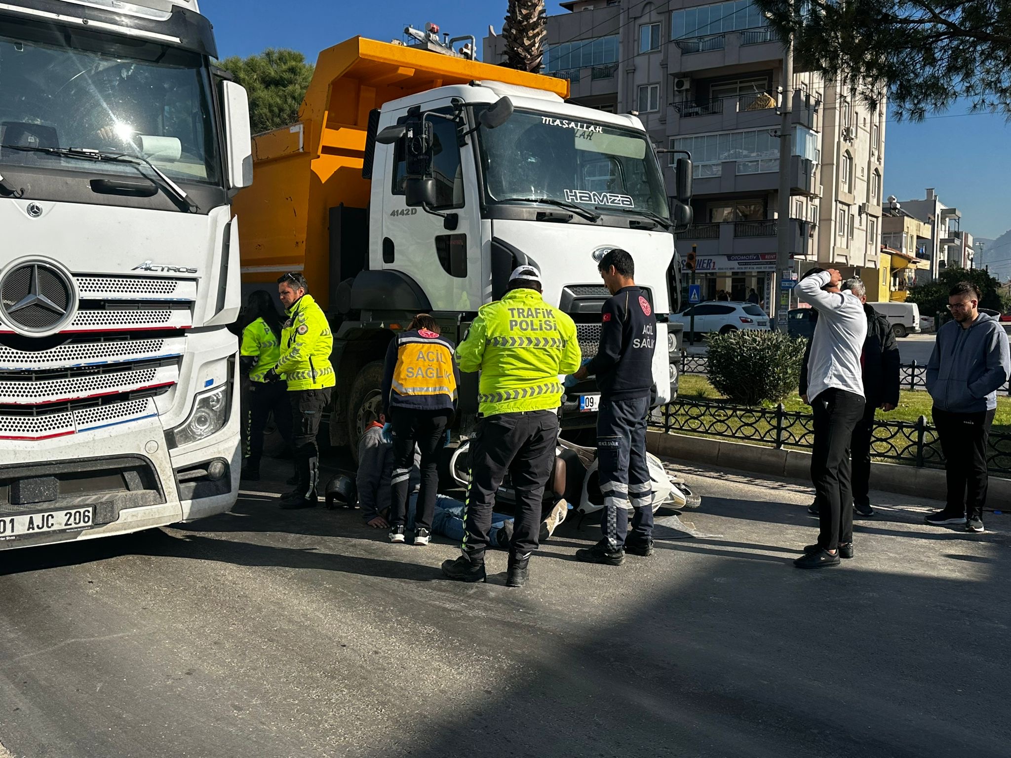 Muğla’nın Milas ilçesi 23 Nisan Bulvarı üzerindeki bir kavşakta meydana
