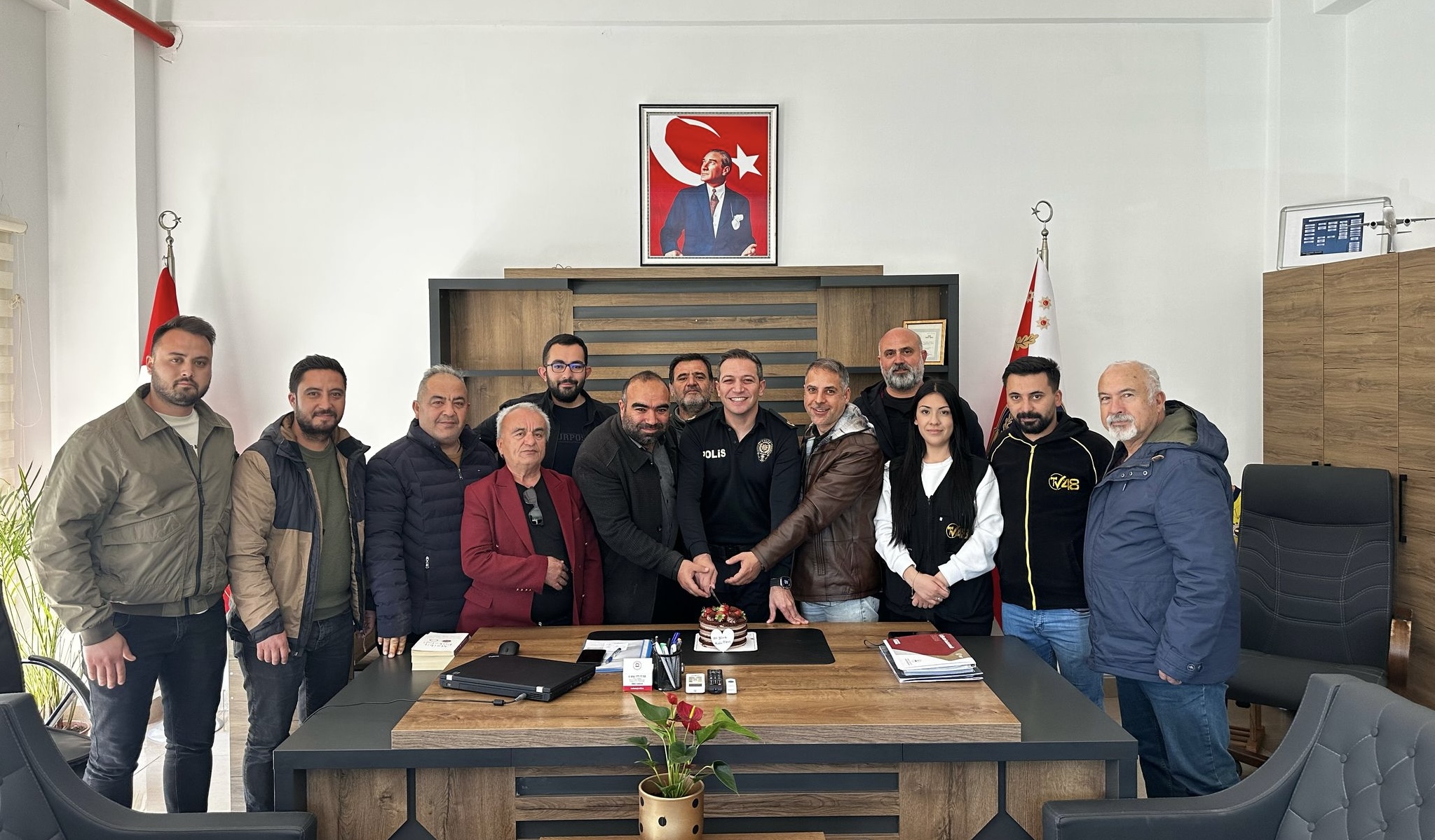 Muğla’nın Milas ilçesinde görev yapan gazeteciler, Türk Polis Teşkilatı’nın 180.