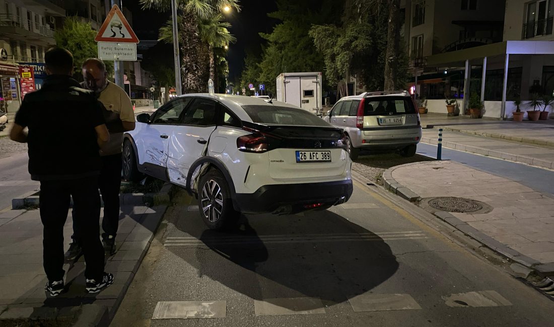 Muğla’nın Milas ilçesinde gece saatlerinde meydana gelen trafik kazasında seyir