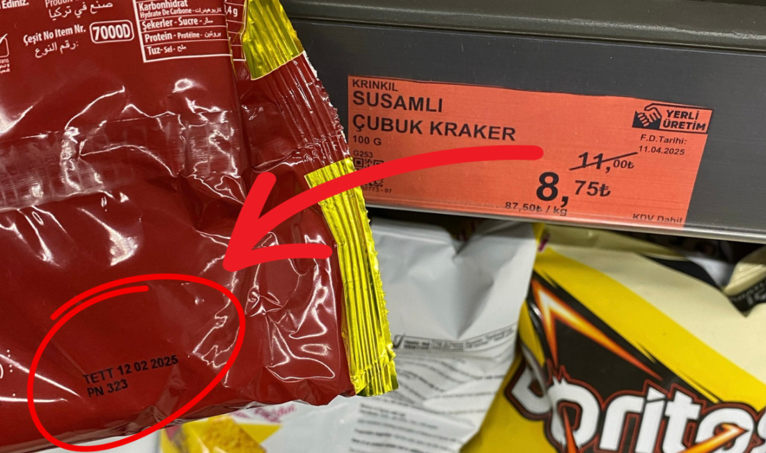 Milas’ta Bir Zincir Markette Tarihi Geçmiş Kraker İndirime Girdi Muğla’nın Milas ilçesinde bir zincir markette, tavsiye edilen tüketim tarihi