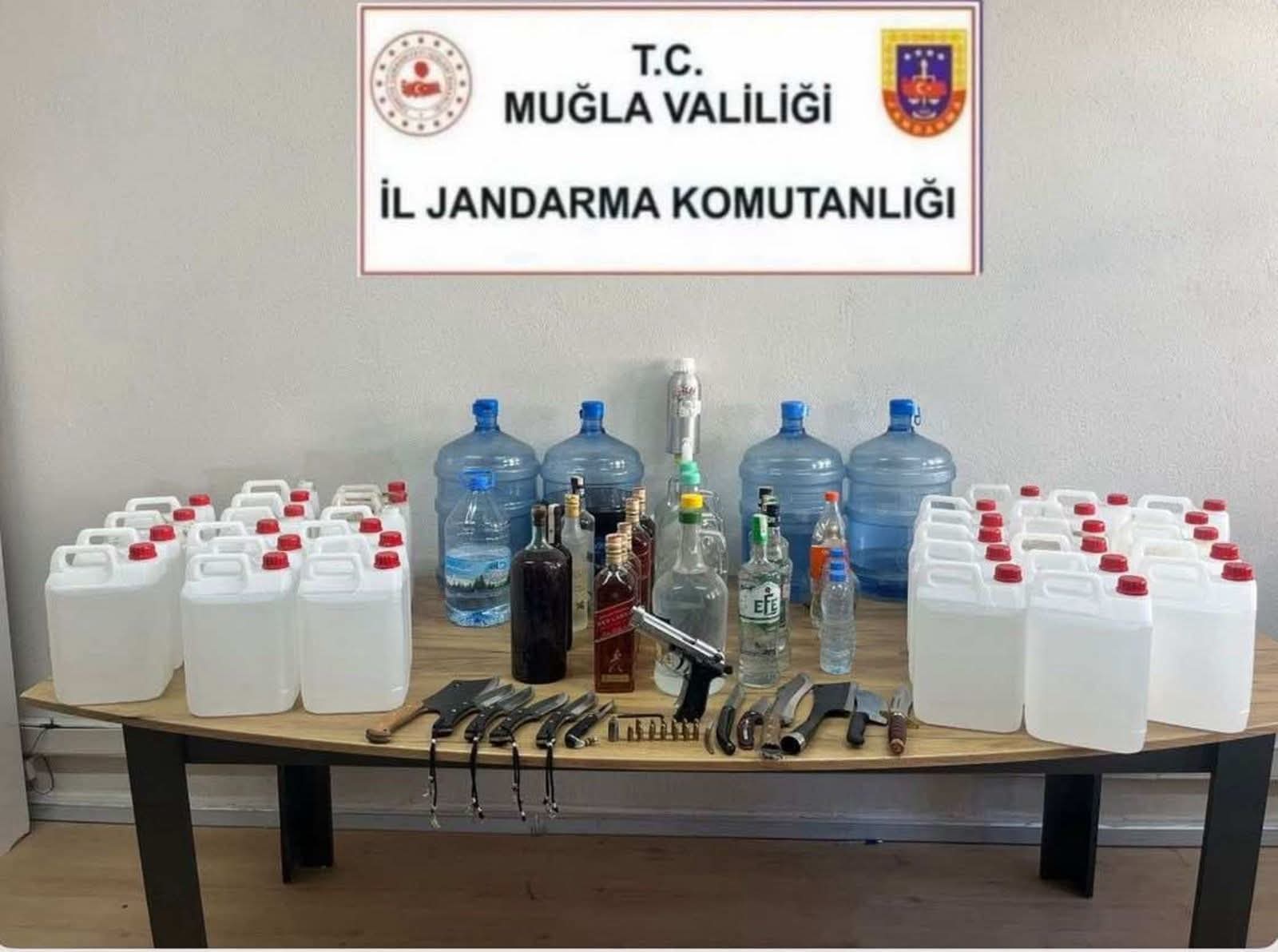 Muğla genelinde yeni yıl öncesi kaçak ve sahte içkiyle mücadele