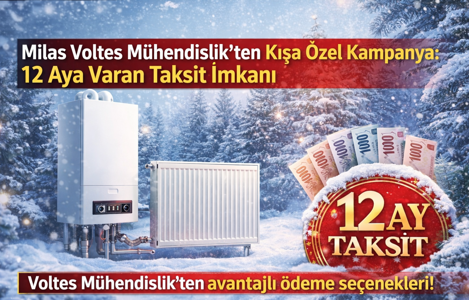 Milas’ta hizmet veren Voltes Mühendislik, kış aylarına özel hazırladığı kampanya