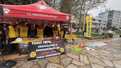 Muğla’da Eğitim Sen Muğla Şubesi tarafından, okullarda artan şiddet olaylarına